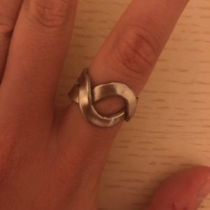 Sterling silver handmade spoon ring